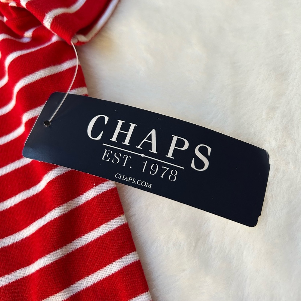 Chaps Red & White Striped Top - Picture 7 of 8